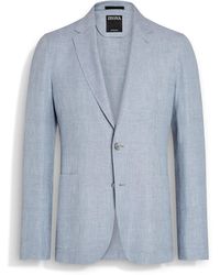 Zegna - Light And Crossover Wool Linen And Silk Shirt Jacket - Lyst