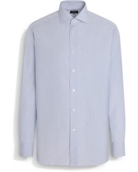 ZEGNA - And Micro-Checked Centoventimila Cotton Shirt - Lyst