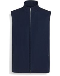 Zegna - Wool Mohair And Silk Vest - Lyst