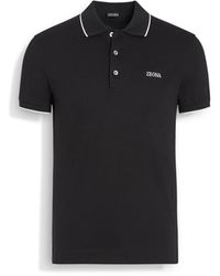 Zegna - Stretch Cotton Polo Shirt - Lyst
