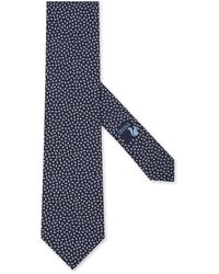 ZEGNA - Dark Silk Tie - Lyst