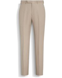 ZEGNA - Pantalon En Oasi Lino Flower Taupe Clair - Lyst