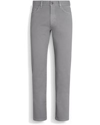 Zegna - Mélange Stretch Cotton Roccia Jeans - Lyst