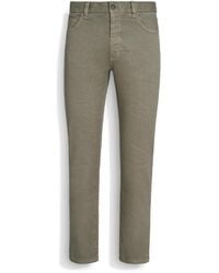 Zegna - Stretch Linen And Cotton Roccia Jeans - Lyst