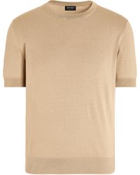 Zegna - Peach Color Premium Cotton T-Shirt - Lyst