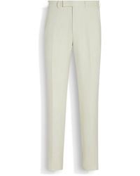 ZEGNA - Light And Light Taupe Crossover Wool Silk And Linen Pants - Lyst