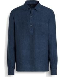 ZEGNA - Oasi Lino Polo Shirt - Lyst