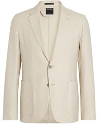 Zegna - Off Cashmere Silk And Linen Jacket - Lyst