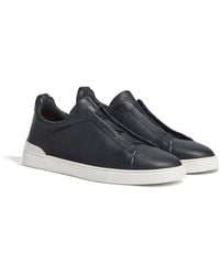 ZEGNA - Triple Stitch Sneaker Aus Hirschleder - Lyst