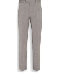 ZEGNA - Hose Aus Trofeo Seersucker-Wolle, Seide Und Leinen - Lyst