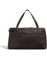 ZEGNA - Sac De Voyage En Secondskin Marron Foncé - Lyst