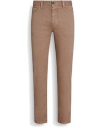 Zegna - Light Stretch Linen And Cotton Roccia Jeans - Lyst
