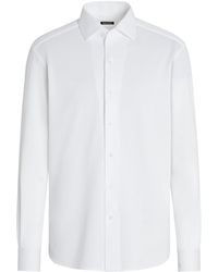 ZEGNA - Pure Cotton Jersey Long-Sleeve Shirt - Lyst