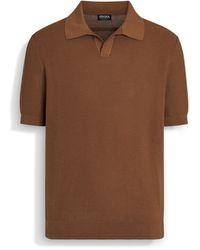 Zegna - Dark Foliage Premium Cotton Polo Shirt - Lyst