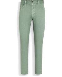 Zegna - Sage Stretch Linen And Cotton Roccia Jeans - Lyst