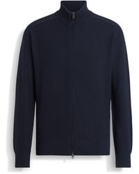 ZEGNA - Cardigan Aus Cashseta Mit Durchgehendem Reißverschluss - Lyst