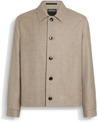 ZEGNA - Chore Jacke Aus Kaschmir, Seide Und Leinen - Lyst