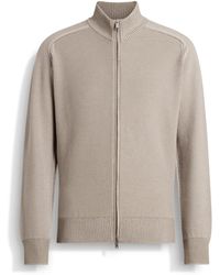 ZEGNA - Cardigan Aus Cashseta Mit Durchgehendem Reißverschluss - Lyst