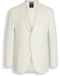 ZEGNA - Jacke Aus Oasi Lino Flower - Lyst