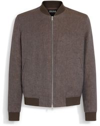 ZEGNA - Oasi Lino Bomber - Lyst