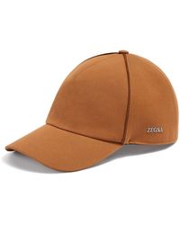 Zegna - Dark Foliage Cotton And Wool Baseball Cap - Lyst