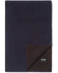 ZEGNA - Ink And Dark Oasi Cashmere Scarf - Lyst