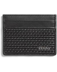 ZEGNA - Pelletessuta Leather Card Case - Lyst