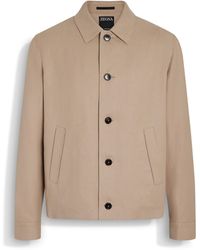 ZEGNA - Chore Jacke Aus Oasi Lino Flower - Lyst