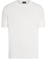 Zegna - T-Shirt Aus Premium Cotton - Lyst