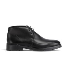 Zegna - Hand-Buffed Leather Cortina Ankle Boots - Lyst