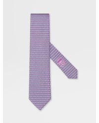 Ermenegildo Zegna Seiden-Krawatte in Lila für Herren Herren Accessoires Krawatten 
