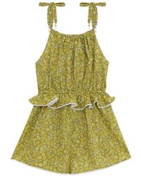 Zimmermann Peggy Tie Playsuit - Green