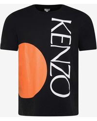 KENZO Black Orange Circle Print Tshirt