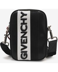 Givenchy Leather Logo Cross Body Bag - Black