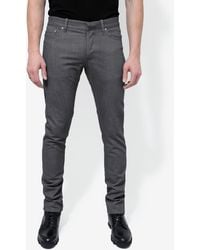 Balenciaga Grey Coated Panel Denim Jeans