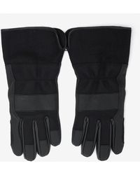 Balenciaga Black Leather & Wool Gloves