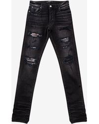 Amiri Denim Black Hibiscus Jeans for Men - Save 28% | Lyst
