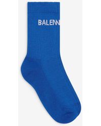 Balenciaga Blue Logo Tennis Socks
