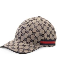 Gucci - Gg Supreme Canvas Hat With Web Trim - Lyst