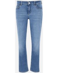 Liu Jo - Monroe Skinny-Jeans Aus Baumwolle, Hellblau, Hohe Taille - Lyst