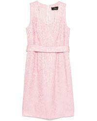 Etro - Flamingo-Pinkfarbenes Besticktes Midikleid - Lyst