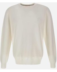 Sun 68 - Runder Vintage-Pullover Aus Weißer Baumwolle - Lyst