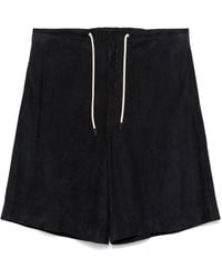 Emporio Armani - Mitternachtsblaue Shorts Mit Kordelzug - Lyst