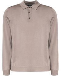 Zanone - Knitted Wool Long Sleeve Polo - Lyst