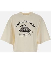 Iceberg - Weißes T-Shirt Aus Baumwolljersey Mit Forbidden Fruit-Print - Lyst
