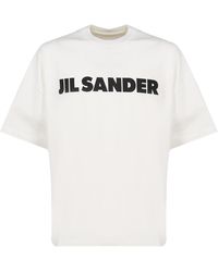 Jil Sander - Cotton T-Shirt With Logo Print - Lyst