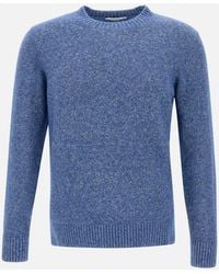 Kangra - Denim Wool Cotton Sweater - Lyst