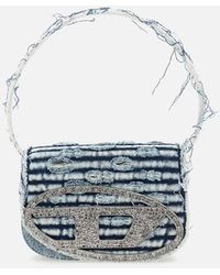 DIESEL - Denim Blaue Schultertasche - Lyst
