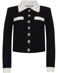 Self-Portrait - Schwarze Jacke Mit Knopfleiste Und Tasche - Lyst