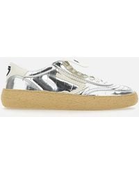 PURAAI - Polly Tab 4.05 Silberne Sneakers Aus Veganem Leder - Lyst